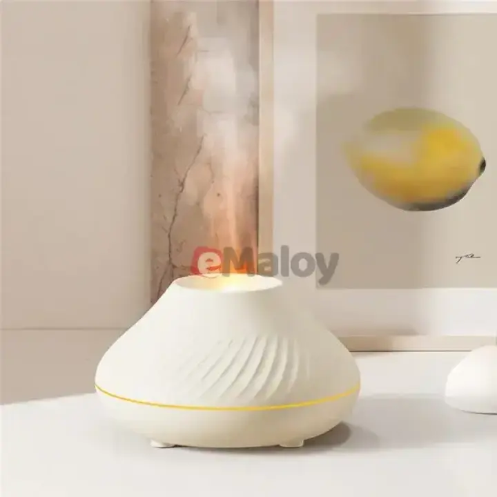 GearUP DQ705 Volcanic Flame Mini Humidifier With Color Night Light- White
