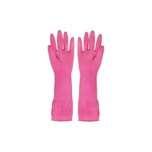 Clean Lab Rubber Gloves - Pink Large