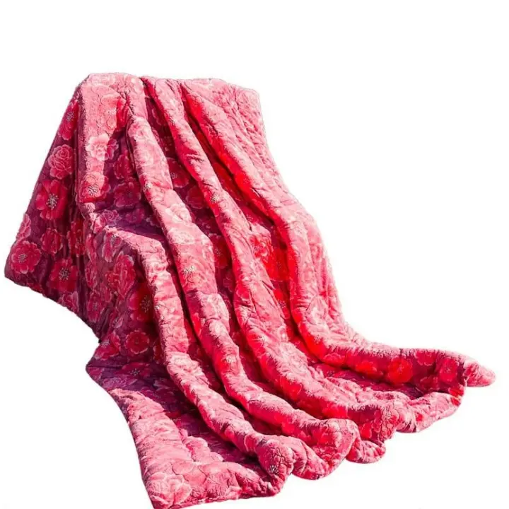 Double-Layered Korean Comforter - Soft, Warm, and Elegant - PINK