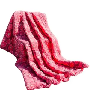 Double-Layered Korean Comforter - Soft, Warm, and Elegant - PINK